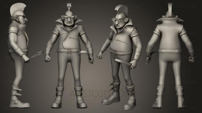 Figurines heroes, monsters and demons (STKM_0133) 3D model for CNC machine